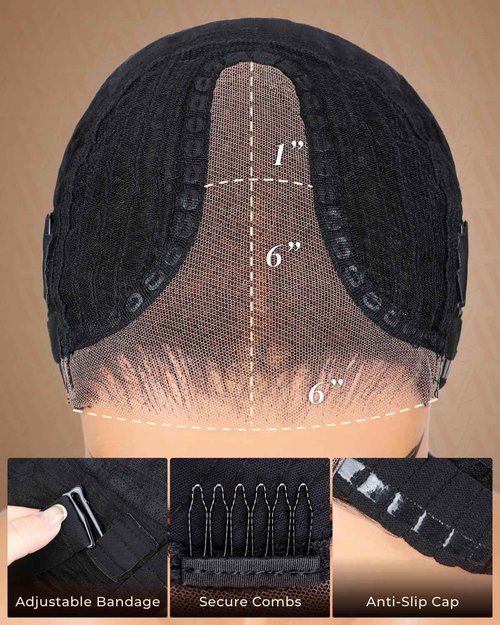 Arabella 6x6 Wear and Go Glueless Wig 12a Glueless Wigs Human Hair Pre Plucked Pre Cut Loose Body Wave Only Middle Part Lace Front Wigs Human Hair 100% Pre Bleached Knots Wig (20inch, 6X6 Body Wave)