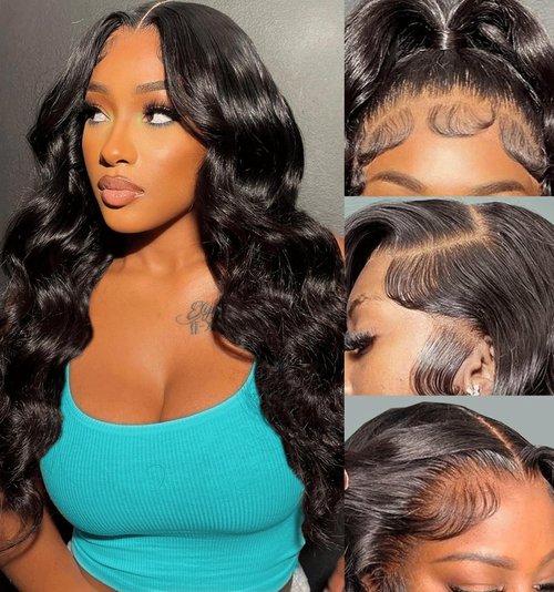 Worldnewhair 13X6 Lace Front Wigs Body Wave Human Hair 24 Inch - 200% Density Glueless Wigs Human Hair 13x6 Lace Frontal Wigs For Black Women