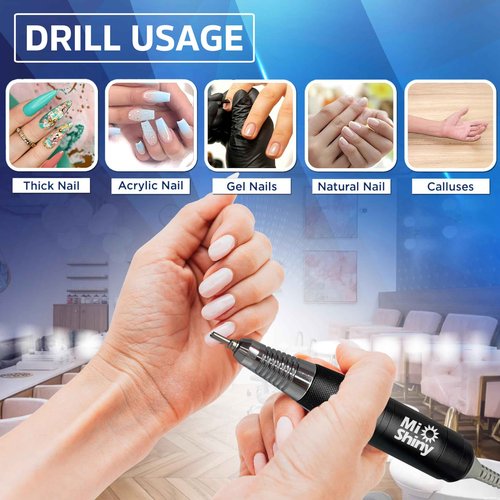 MiShiny 30.000RPM Professional Nail Drill Machine - Hand Drill for Nails - Replacement Nail Drill Handpiece Compatible with KUPA KP55, KP60, KP5000, UP-200
