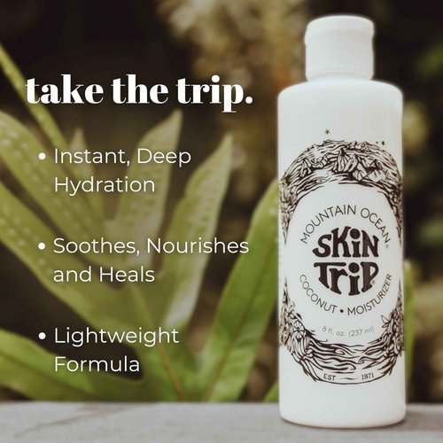 Mountain Ocean Skin Trip Coconut Body Lotion, 8 Oz (Pack of 6), Lightweight, Fast Asborbing Moisturizer for Women and Men, with Coconut Oil, Aloe Vera, & Lanolin
