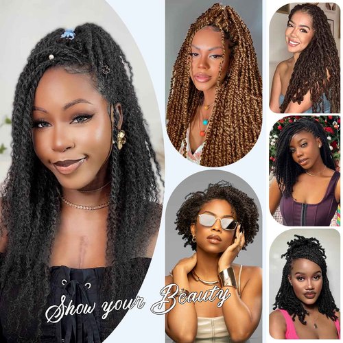Afro Kinkys Bulk Human Hair,18 Inch 50g/Pack Afro Kinky-Curly Human Hair Bulk for Mini Twist, 4C Bulk Human Braiding Hair For Micro,Crochet,Repair, Dreadlocks,Locs Extensions