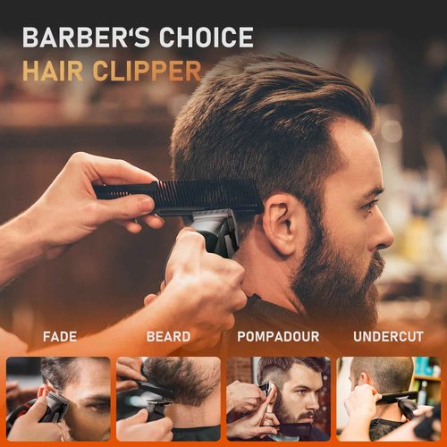 Professional Hair Clippers for Men, Premium Home Haircut Kit Cordless Hair Cutting Clippers and Trimmers Set, 9000RPM Magnetic Motor, DLC Blades, Perfect for Barber Fades & Family Use
