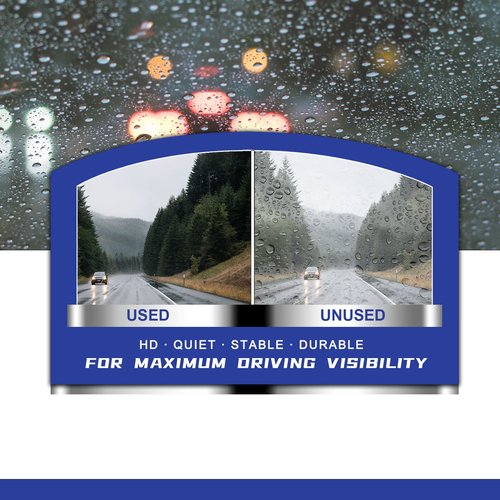 EMITHSUN OEM QUALITY 18" + 18" Premium All-Seasons Durable Stable And Quiet White Windshield Wiper Blades (Set of 2)