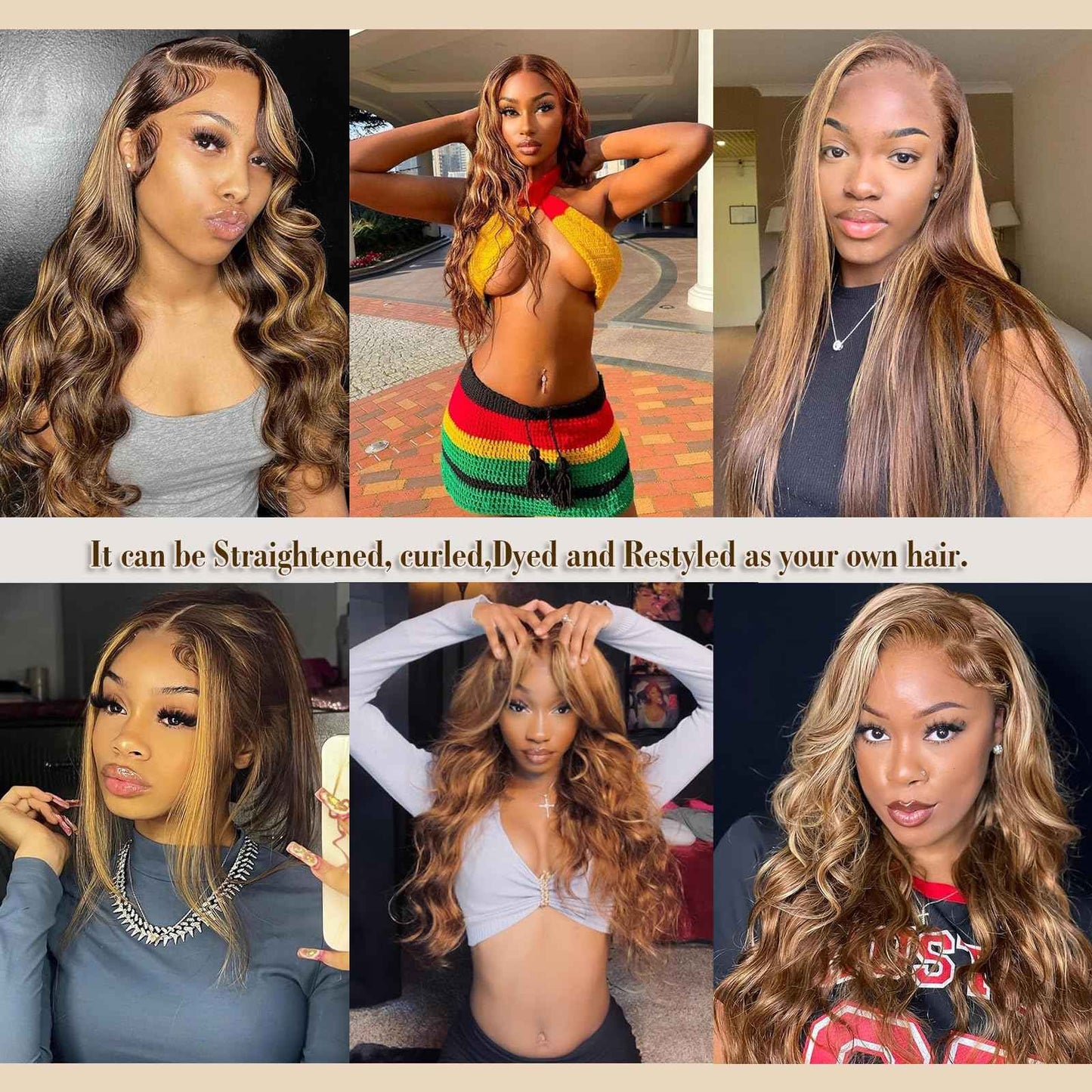 Highlight Human Hair Bundles with Closure Loose Deep Wave 14 16 18+14in 10A Highlight Ombre Human Hair Bundles Loose Wave with 4x4 HD Lace Closure Free Part