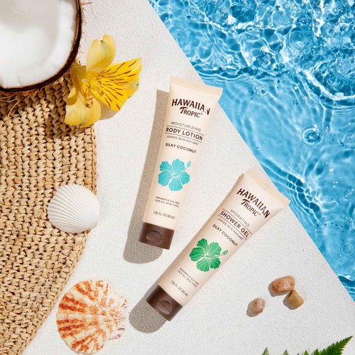 Hawaiian Tropic Silky Coconut 150 Piece Airbnb Essentials for Hosts,Hotel Shampoo & Conditioner Supplies for Guests,Body Wash Lotion & Soap, Travel Size Toiletries,Bulk Mini Sets Kits Soaps Air Bnb