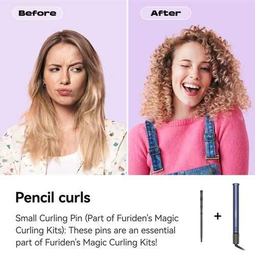 FURIDEN Curling Iron and Flat Iron in One, Hair Straightener Flat Iron for Women Global Use Travel Must Have, Professional Hair Tools(Gold)