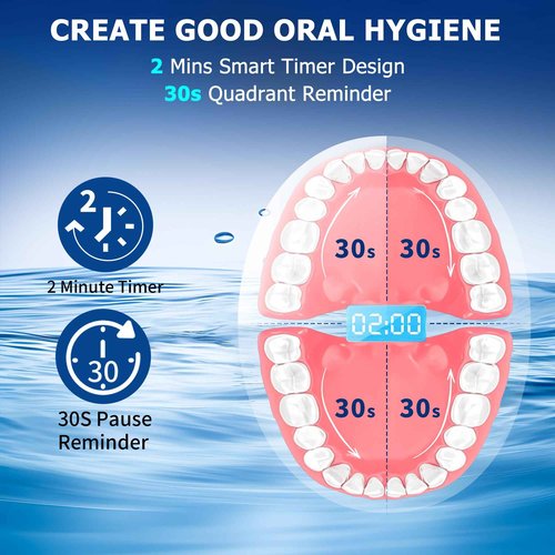 OILSAO Electric Toothbrush with Water Flosser, Professional Sonic Flossing Toothbrush with 5 Brush Modes & 3 Floss Speeds, 500ML Electric Flosser Combo for Teeth Cleaning,White