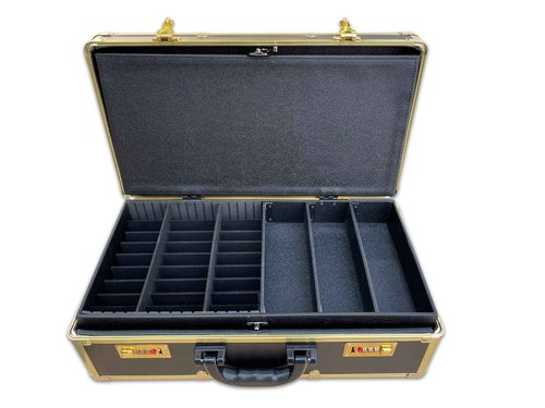 NNITEK Big space barber box double layer barber case gold color……