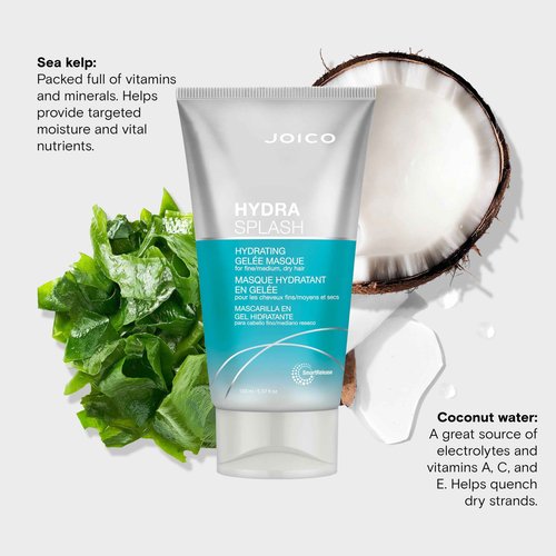 HydraSplash Hydrating Gelée Masque | For Fine, Medium, Dry Hair | Replenish Hydration | Boost Shine | With Sea Kelp & Coconut Water | 5.07 Fl Oz (Pack of 2)
