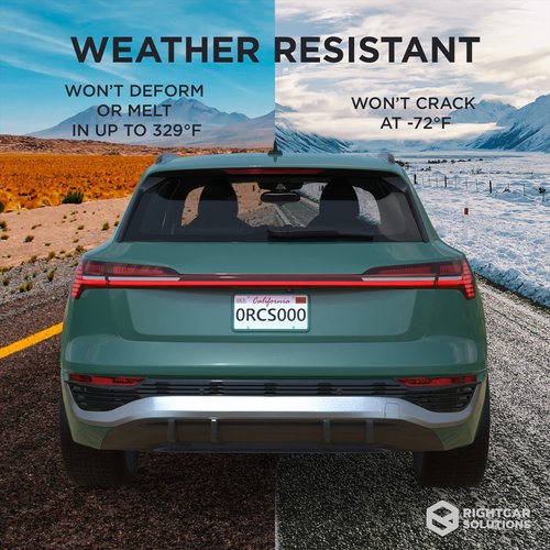 Rightcar Solutions Silicone License Plate Frames | The Original Premium Grade Silicone Car Plate Frame | Rust Proof, Rattle Proof, Weather Proof License Plate Holder (Green)