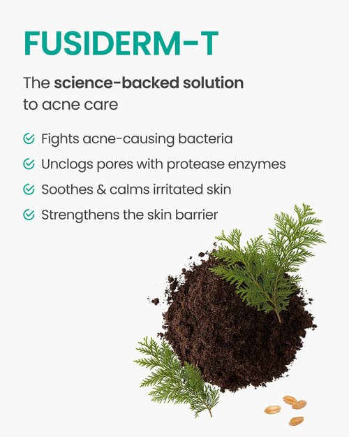 Fusidyne Derma Trouble 3-Step Acne Kit - Korean Skin Care Routine for Clogged Pores & Sensitive Skin, Gentle pH-Balanced Cleanser, Toner & Cream, Non-Irritating Formula. Anti-Sebum Complex, Fusiderm-T
