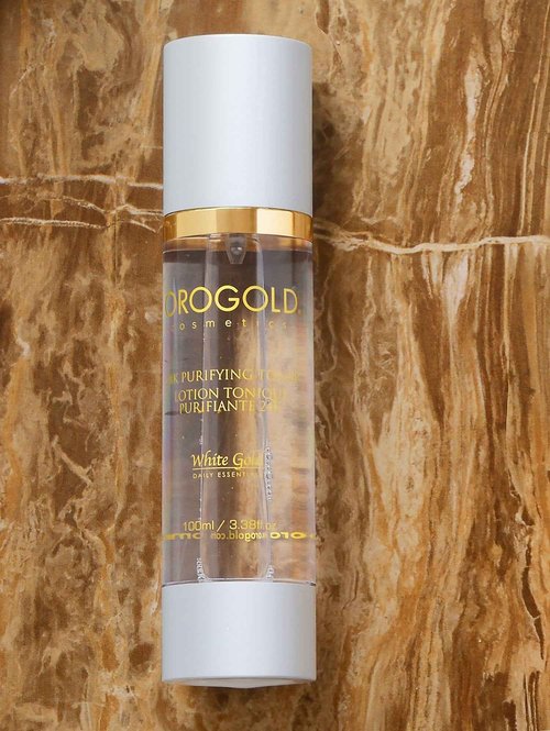 Orogold White Gold 24K Purifying Facial Toner, Face Toner with Gold, Aloe Vera and Chamomile, 100 Mililiter / 3.38 Fl.Oz.