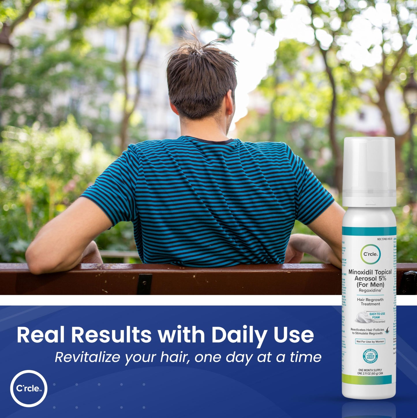 Minoxidil for Men Foam 5% - Unscented 6 Month Supply - Helps Restore Vertex Hair Loss & Thinning - 5% Minoxidil Foam For Men - Extra Strength Supports Hair Regrowth