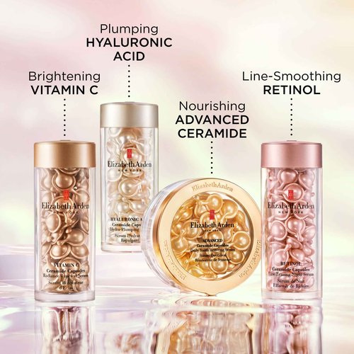 Elizabeth Arden Vitamin C Serum with Ceramides, Anti Aging Radiance Renewal Ceramide Serum, Brightens Skin, Minimizes Dark Spots, and Enhances Skin Tones, Fragrance Free, 60 Capsules, 0.95 oz