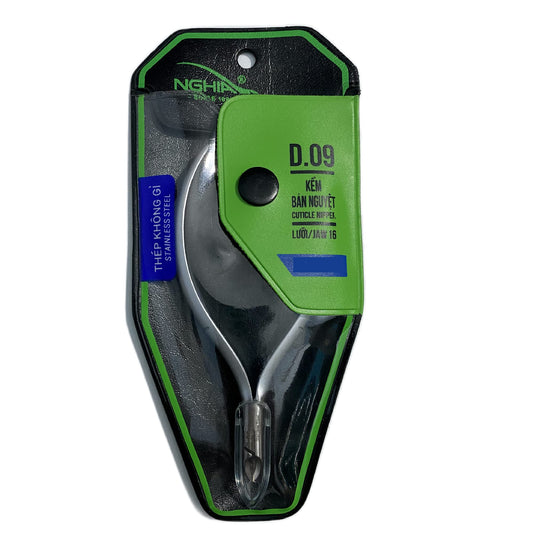 5 PCS Nghia Professional Stainless Steel Cuticle Nipper C-09 (D-09) Jaw 16 OsimihomeCuticle Cutter Trimmer Manicure Tools with 1 Spring– Perfect Nail Care Tool at Home/Spa/Saloon Gray