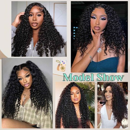 Burmese Curly Bundles Human Hair 14 16 18 Inches 100% Unprocessed Virgin Hair Quick Weave 3C4A Water Wave with Spiral Curly End Real Human Hair Weft Extensions For Black Women Natural Black