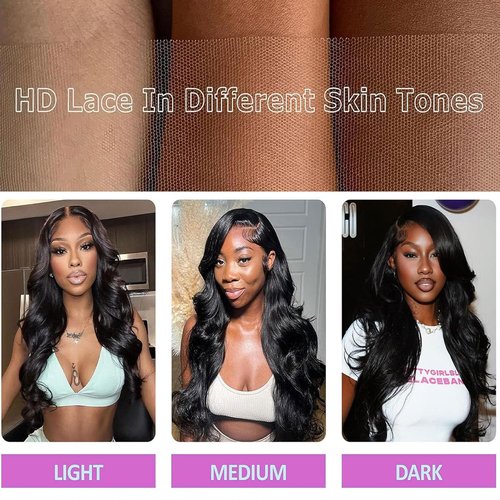 IWISH 5x5 Closure Wigs Human Hair Body Wave Lace Front Wigs Human Hair Pre Plucked for Black Women 180% Density Brazilian Virgin Hair Glueless Wigs 18 Inch