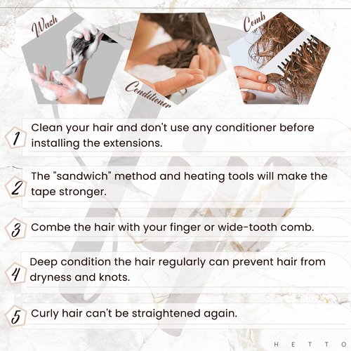 Hetto Curly Tape in Hair Extensions Human Hair Curly Black Tape in Hair Extensions Real Human Hair Tape in Extensions Natural Curly Black Hair Extensions Invisible 20 Inch 20Pcs 50g #1 NW