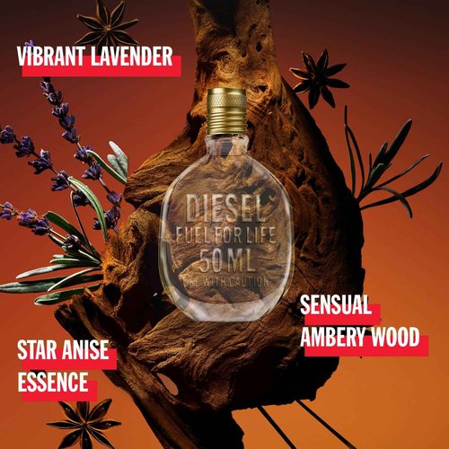 Diesel Fuel for Life Eau de Toilette Spray Perfume for Men, 4.2 Fl. Oz.