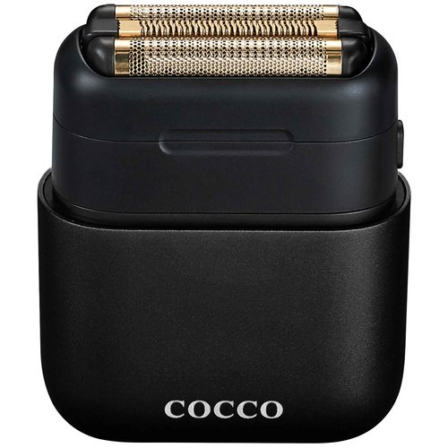 COCCO IMPACTO Shaver, Hygienic Gold Foil Triple Blade, White, Wet & Dry Use, Magnetic Replaceable Head, Intelligent Accelerator, 90 Min Run Time (Black)