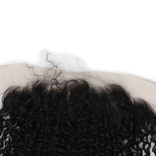 Dreambeauty 13×6" Lace Frontal Closure Jerry Curl Brazilian Virgin Human Hair Free Part Ear to Ear Full Lace Frontal Bleached Knots with Baby Hair Natural Color (20 inch)