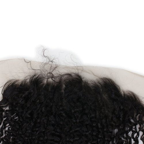 Dreambeauty 13×6" Lace Frontal Closure Jerry Curl Brazilian Virgin Human Hair Free Part Ear to Ear Full Lace Frontal Bleached Knots with Baby Hair Natural Color (16 inch)