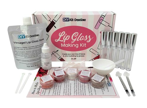 DIY Kit Creations Lip Gloss Making Kit (Standard Kit, 6 Tubes) Made in the USA