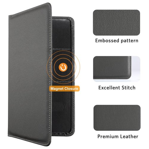 CoBak Car Registration and Insurance Holder - Vehicle Glove Box Car Organizer,Auto Truck Comparment Accessories Case with Magnetic Closure for Essential Document,Driver License,Cards