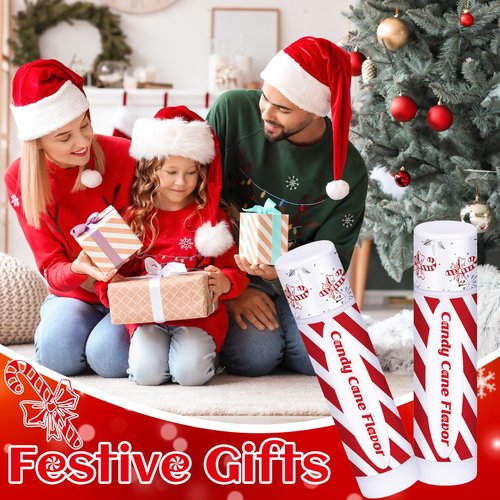 150 Pack Christmas Lip Balms Bulk Christmas Candy Peppermint Cane Scented Holiday Flavor Lip Balm Gifts Xmas Party Gifts Bulk Xmas Items Stocking Stuffers for Women Men Staff Employee (Candy)