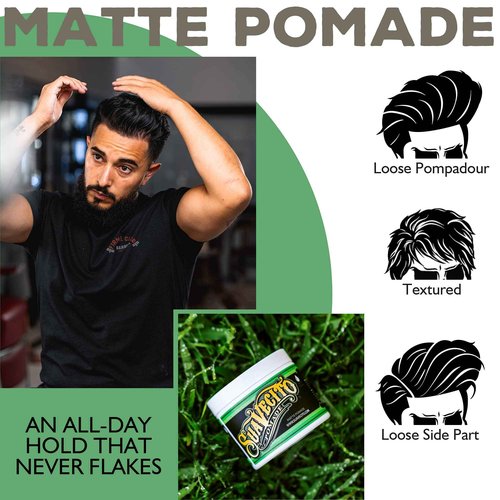 Suavecito Pomade Matte (Shine-Free) Formula 32 oz, 1 Pack - Medium Hold Hair Pomade For Men - Low Shine Matte Hair Paste For Natural Texture Hairstyles