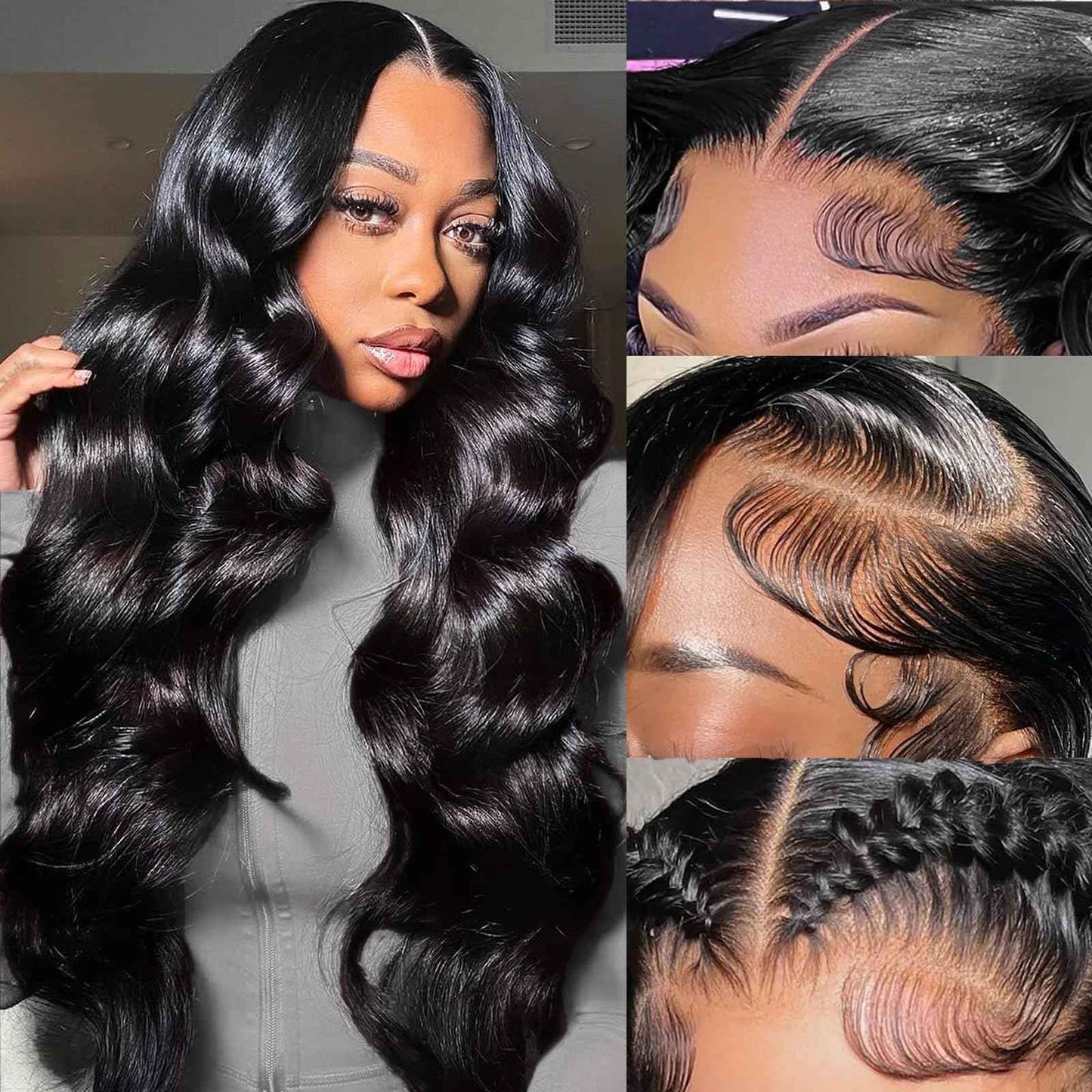 250 Density 30 Inch Body Wave Lace Front Wigs Human Hair, 13x6 HD Transparent Lace Front Wigs Human Hair Glueless Frontal Body Wave Wig for Women, Pre Plucked, Tangle Free, Average Cap, 30 Inch