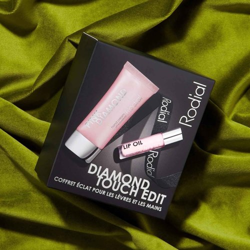 Rodial Diamond Touch Edit | Pink Diamond Hand Cream (1.69 fl.oz.) + Plumping Collagen Lip Oil (0.14 oz.) | Radiance-Boosting Kit for Hands and Lips Beauty Kit