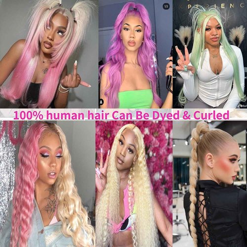 Atilck 30 Inch 613 13x6 Lace Front Wig Human Hair 200 Density Blonde Wig Human Hair 613 HD Lace Frontal Wigs Human Hair Pre Plucked 613 Wig (30 Inch)