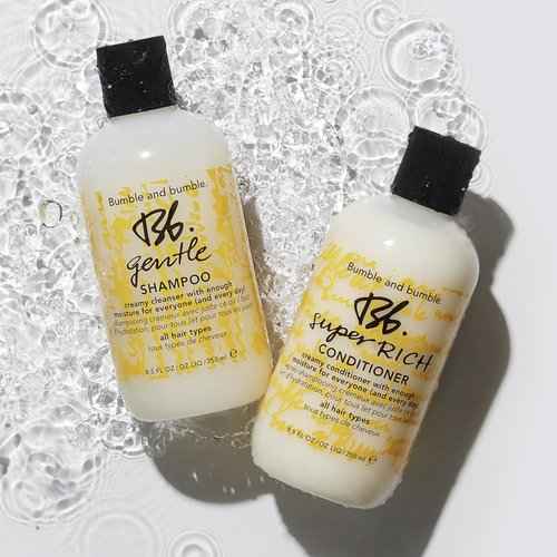 Bumble and bumble. Gentle Shampoo + Super Rich Hair Conditioner Full Size Set | Hydrating + Adds Shine | Curly, Wavy, Straight | With Glycerin + Avocado Oil