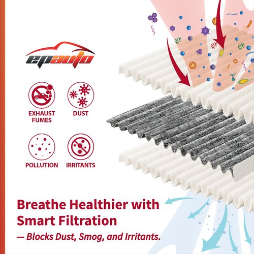 EPAuto CP134 (CF10134) Premium Cabin Air Filter includes Activated Carbon, 3 Packs