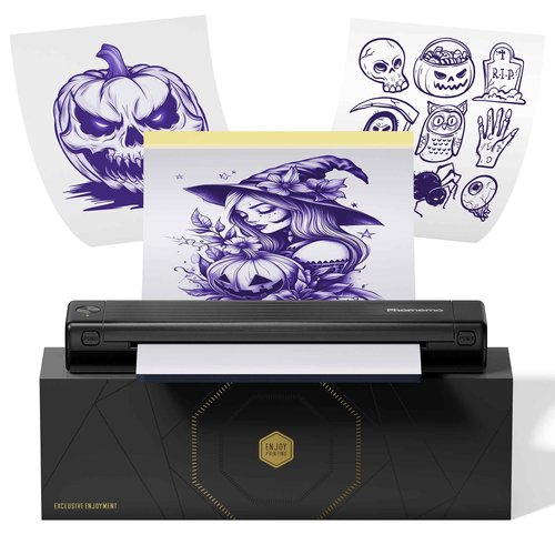 Phomemo Tattoo Stencil Printer for Beginners & Professional, Tattoo Printer Machine with 10 Pcs Transfer Paper, Wireless Tattoo Machine Kit for Temporary Tattoo