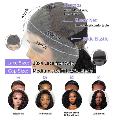 CIUSUM 32 Inch Body Wave Lace Front Wigs Human Hair Pre Plucked 13x4 Frontal for Women 180 Percent Density Glueless Transparent HD with Baby Natural Black