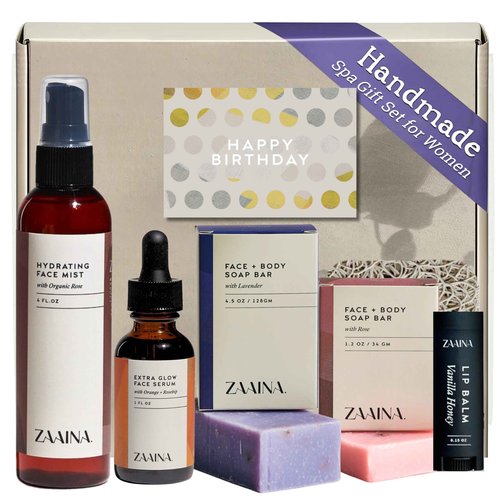 ZAAINA Birthday Gift Set for Women - Bath Gift Basket Set, Body Care Set for Her, Relaxing Spa Kit, Spa Package, Self Care Kit for Women, Pampering Home Spa Kit (DELUXE Spa Set)
