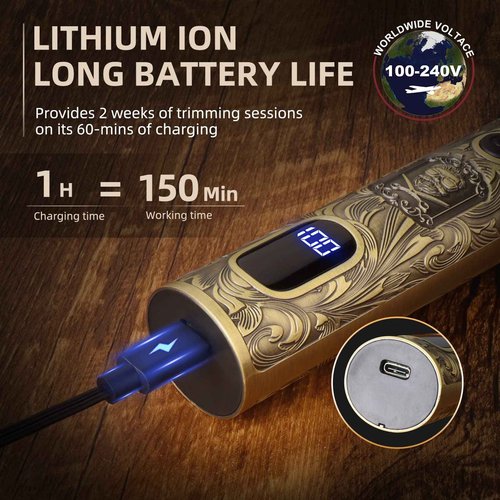 Ufree Beard Trimmer for Men and Mustache T Blade Liners Trimmer Set, Shaving Kit for Mustache Body Nose Ear Hair Facial, Electric Razor for Men