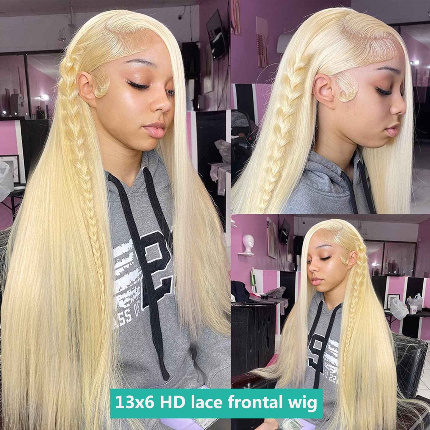 HOTLOVE 30inch 613 Lace Front Wig Human Hair Blonde HD Transparent 13x6 Straight Lace Front Wig For Women 200% 613 Lace Frontal Wigs Pre Plucked With Baby Hair