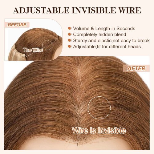 Halo Hair Extensions Real Human Hair,S-noilite 100% Human Hair Halo Extensions for Women,70g/20inch 12P613 Golden Brown Mixed Bleach Blonde