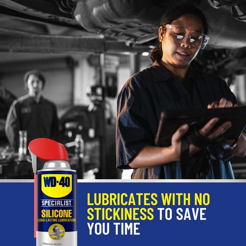 WD-40 Specialist Silicone Lubricant with Smart Straw Sprays 2 Ways, Twin-Pack, 11 OZ