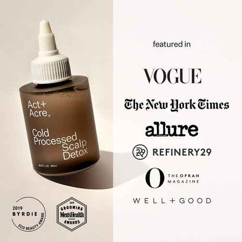 Act+Acre Cold Processed Vitamin E Scalp Detox Oil and BHA Salicylic Acid Exfoliator - For Dandruff and Dry Itchy Scalp - Hair Growth Treatment for Thinning Hair - Exfoliating Mask for Itch