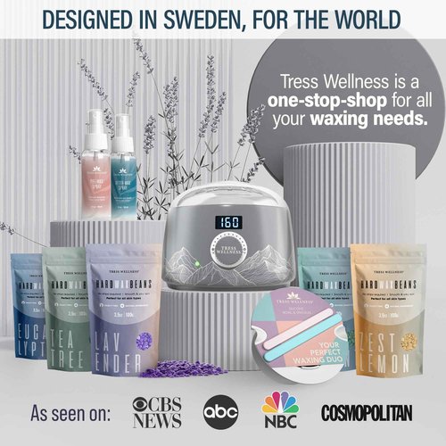 Tress Wellness Grey Warmer Kit with White Wax Melting Bowl