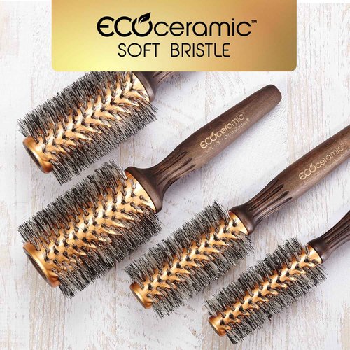 Olivia Garden Eco Ceramic Soft Bristles Round Thermal Hair Brush Set