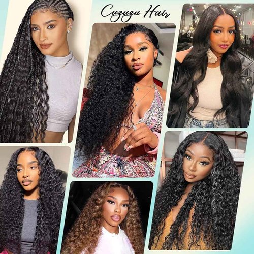 12A Human Hair Bundles 30 Inch Deep Wave Bundles Human Hair 100% Unprocessed Brazilian Virgin Deep Curly Weave 1 Bundle Water Wavy Hair Extensions Real Human Hair 1B Bundle for Women