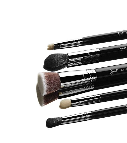 SIGMA Beauty Most Wanted Makeup Brush Set – Set of 5 Favorite Makeup Brushes for Foundation, Highlighter, Eyeshadow, Pencil Liner, and Blending (5 pcs)