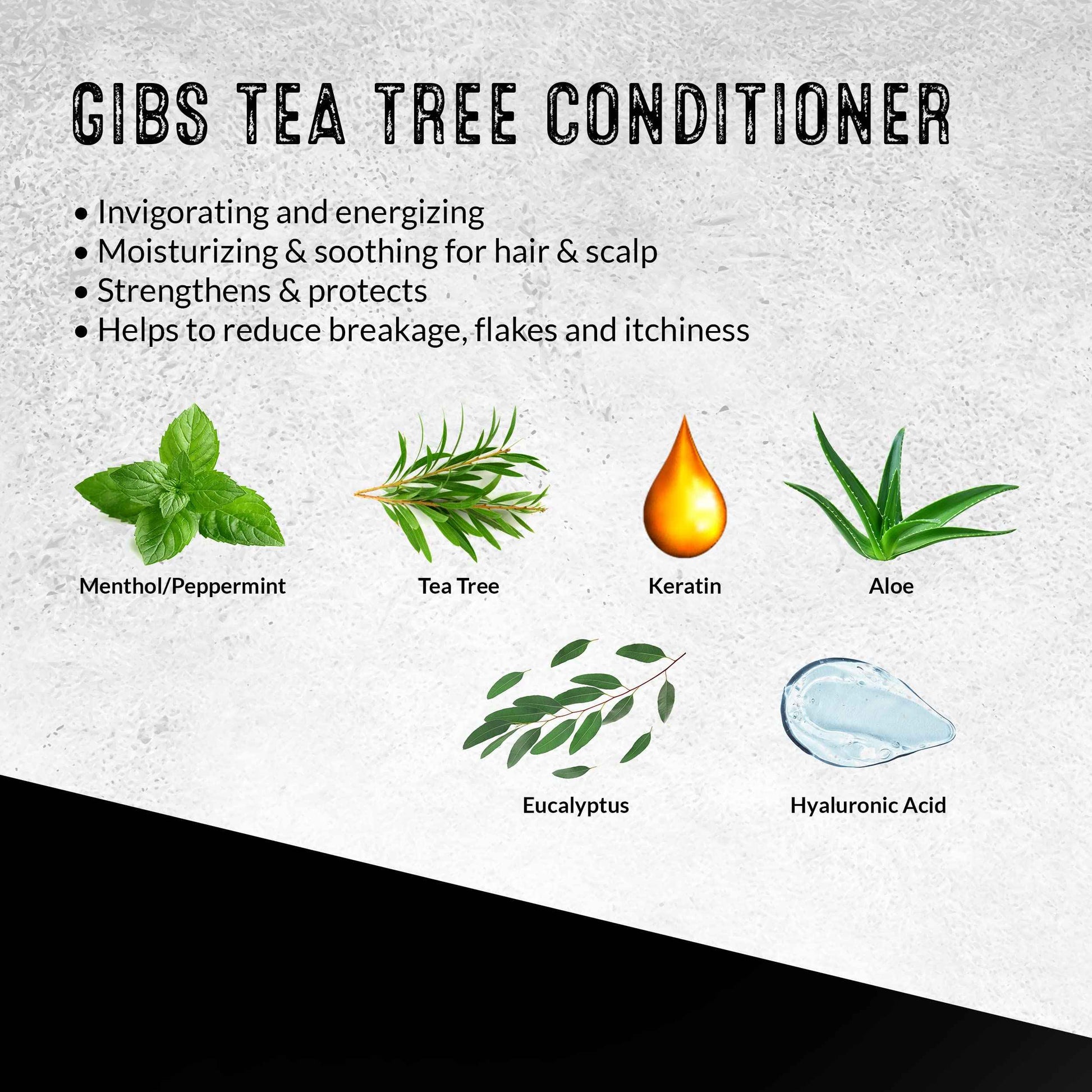 GIBS Tea Tree Shampoo & Conditioner Set, Each 1 Liter