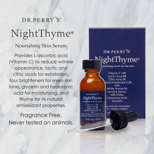 Dr. Perry's NightThyme Skin Nourishing Serum with Vitamin C and Hyaluronic Acid
