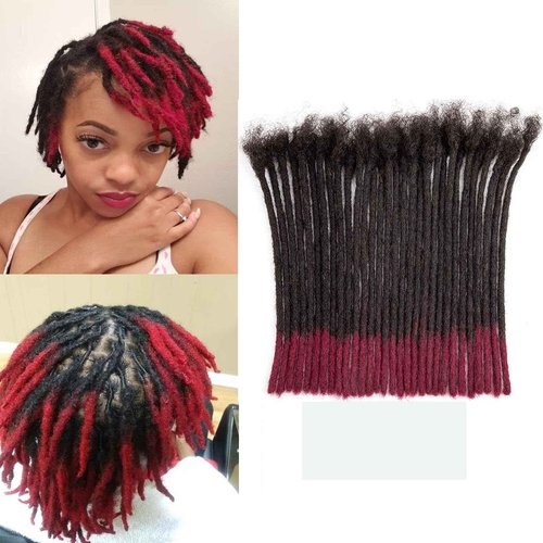 12 inch 50 Strands Loc Extensions Human Hair, 0.6cm Pencle Size Dreadlock Extensions Human Hair for Women Men Kids Full Handmade Permanent Dreads Locs,bug